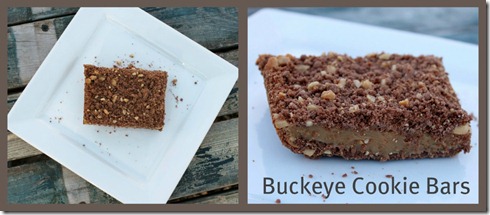 Buckeye Cookie Bars collage